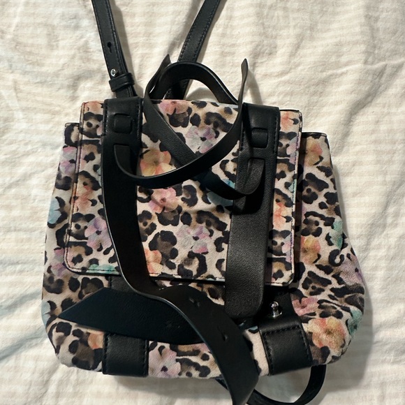 Floral Leopard Print Backpack